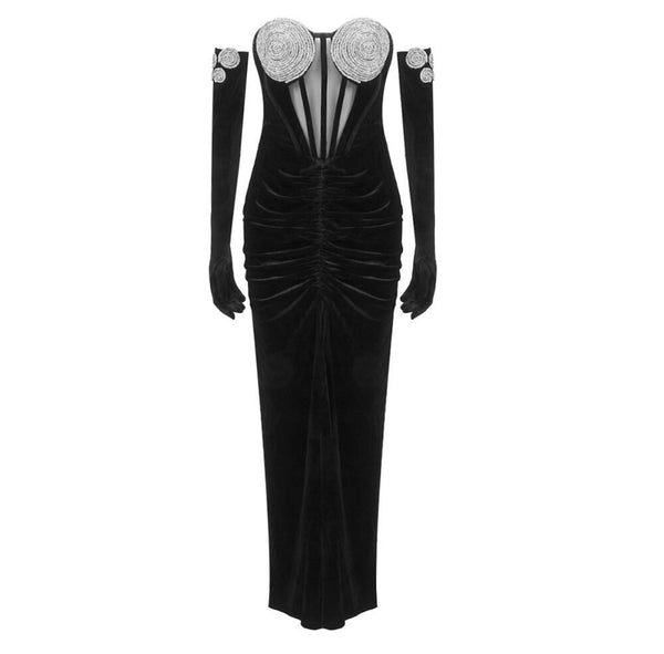 nadine velvet midi dress Nadine Velvet Dress – Devu Luxe